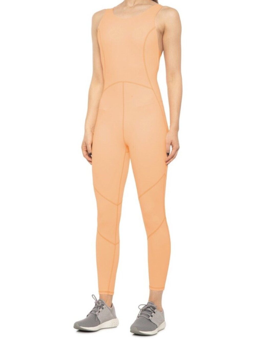 NWT Free People Movement Women's Side Hustle Union Suit One Piece Iced Peach XS